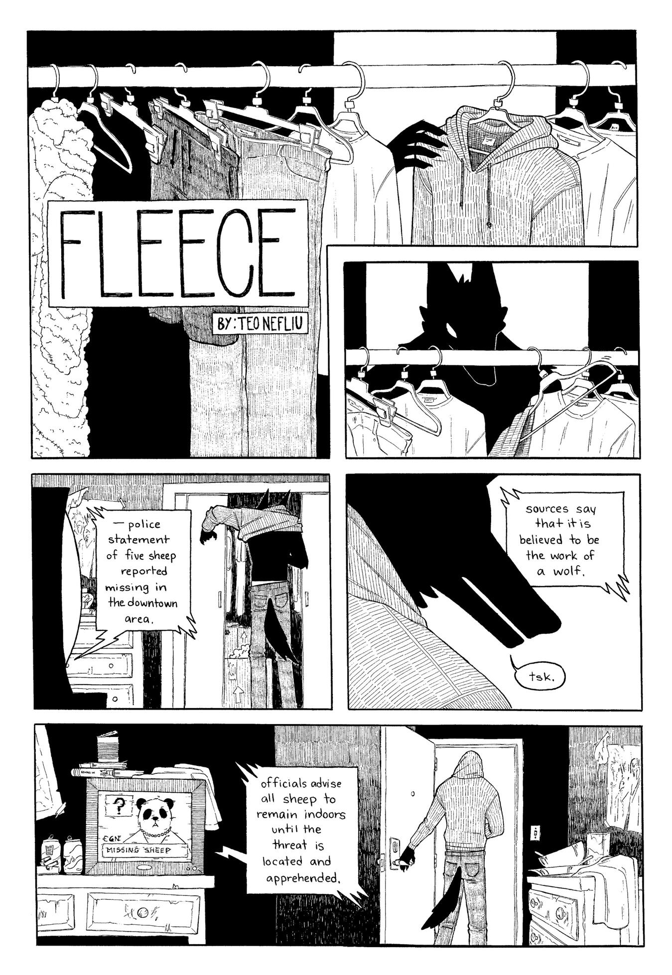 Fleece Page 1 - Pen and Ink