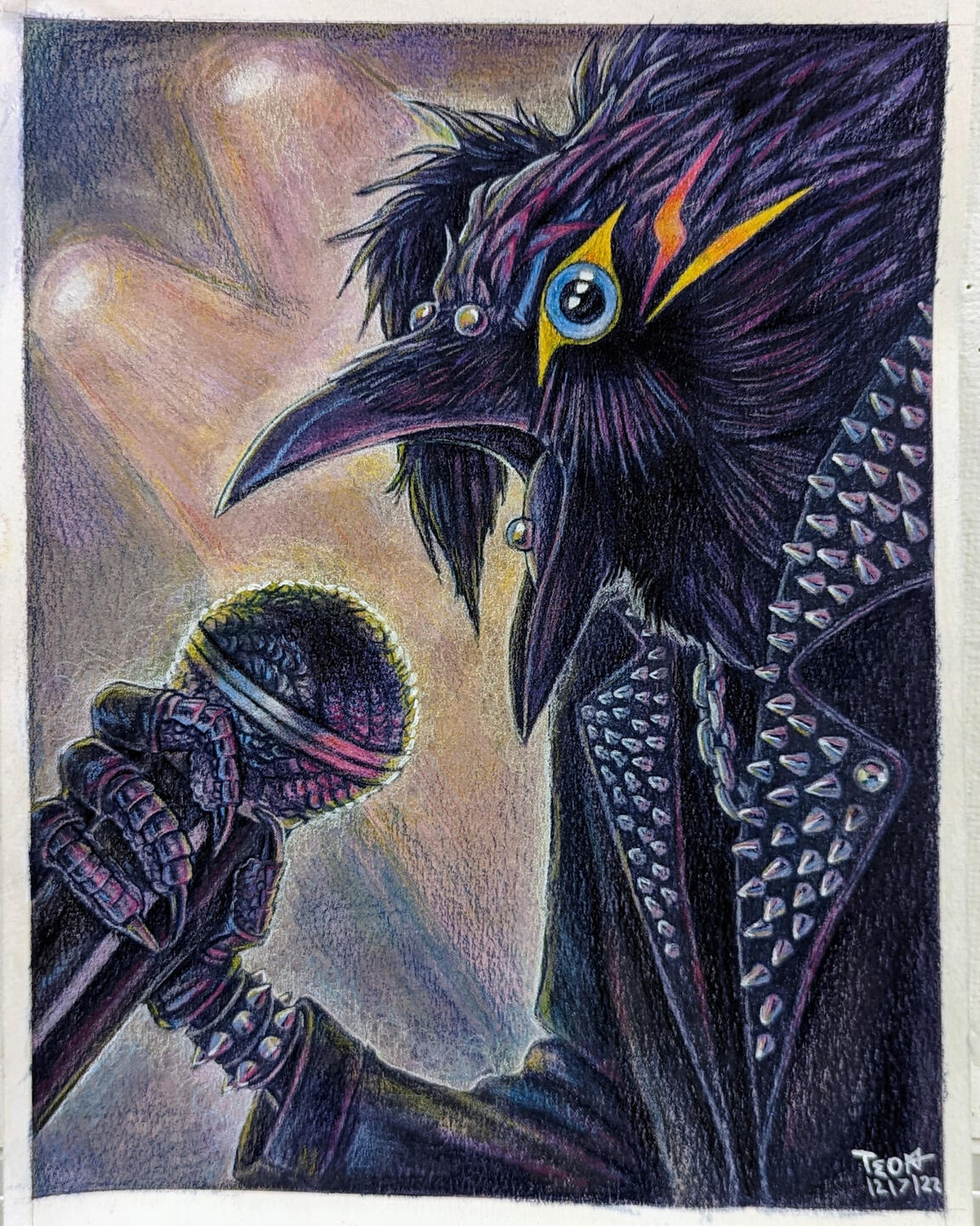 Punk Crow - Mixed Media