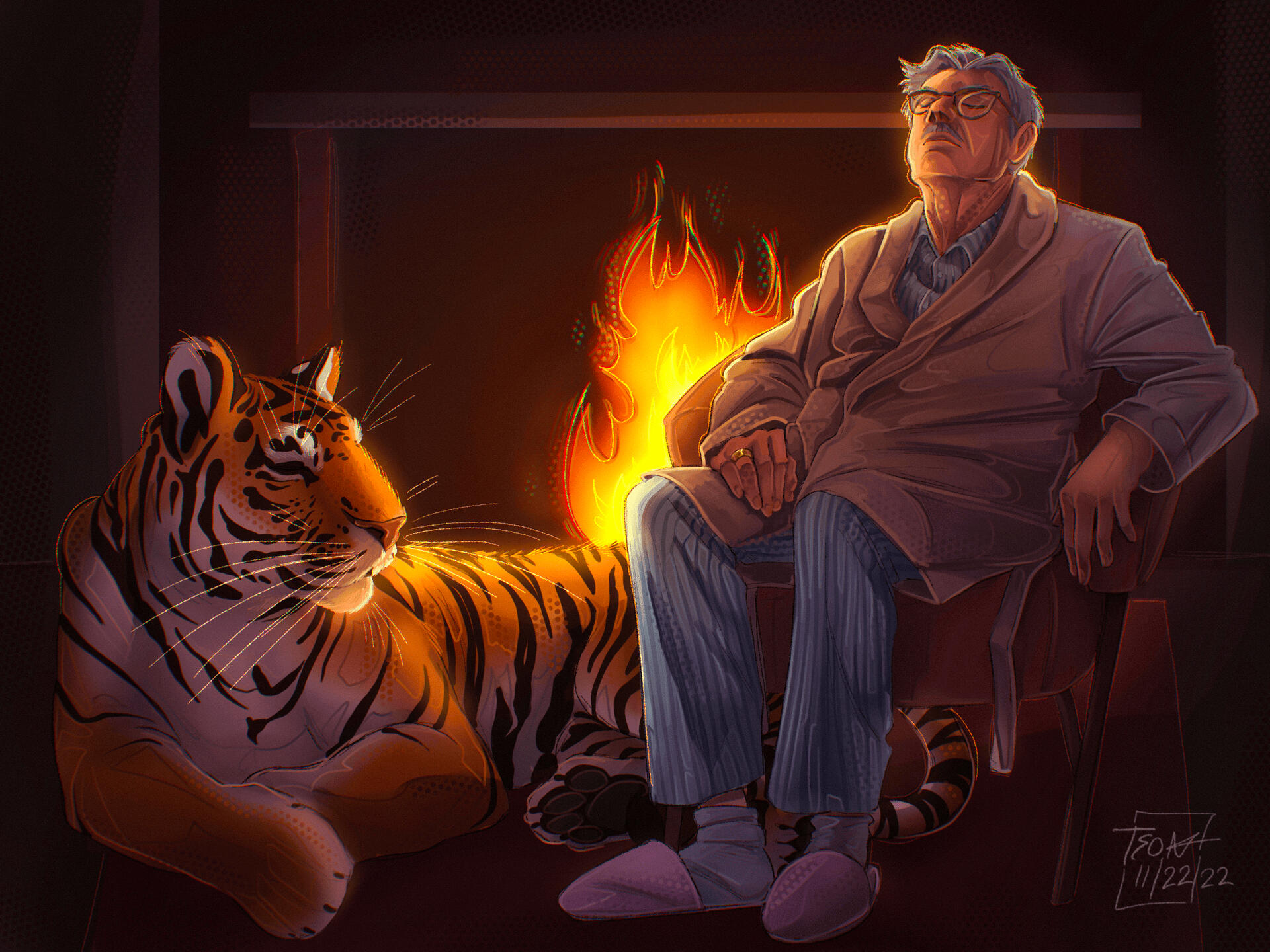 Two Kings by Firelight - Digital