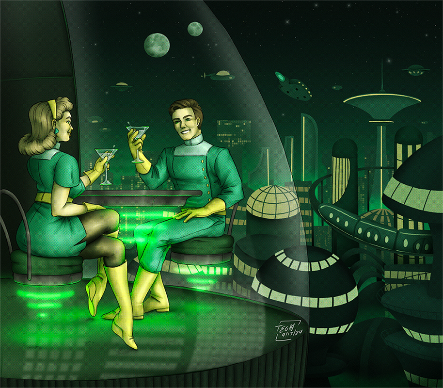 Retrofuturism Dinner - Digital